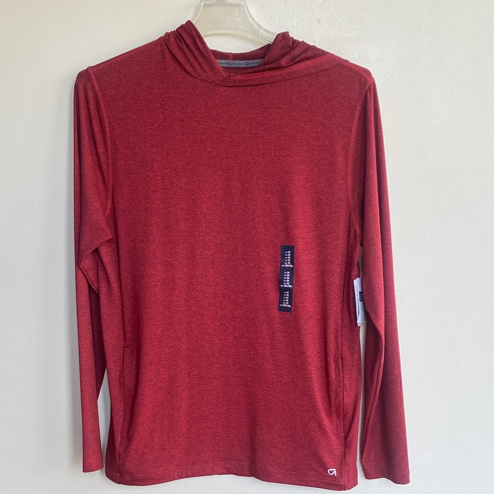 NWT GapFit Men M Active Lightweight Breathable Hoodie Side Zip Pockets